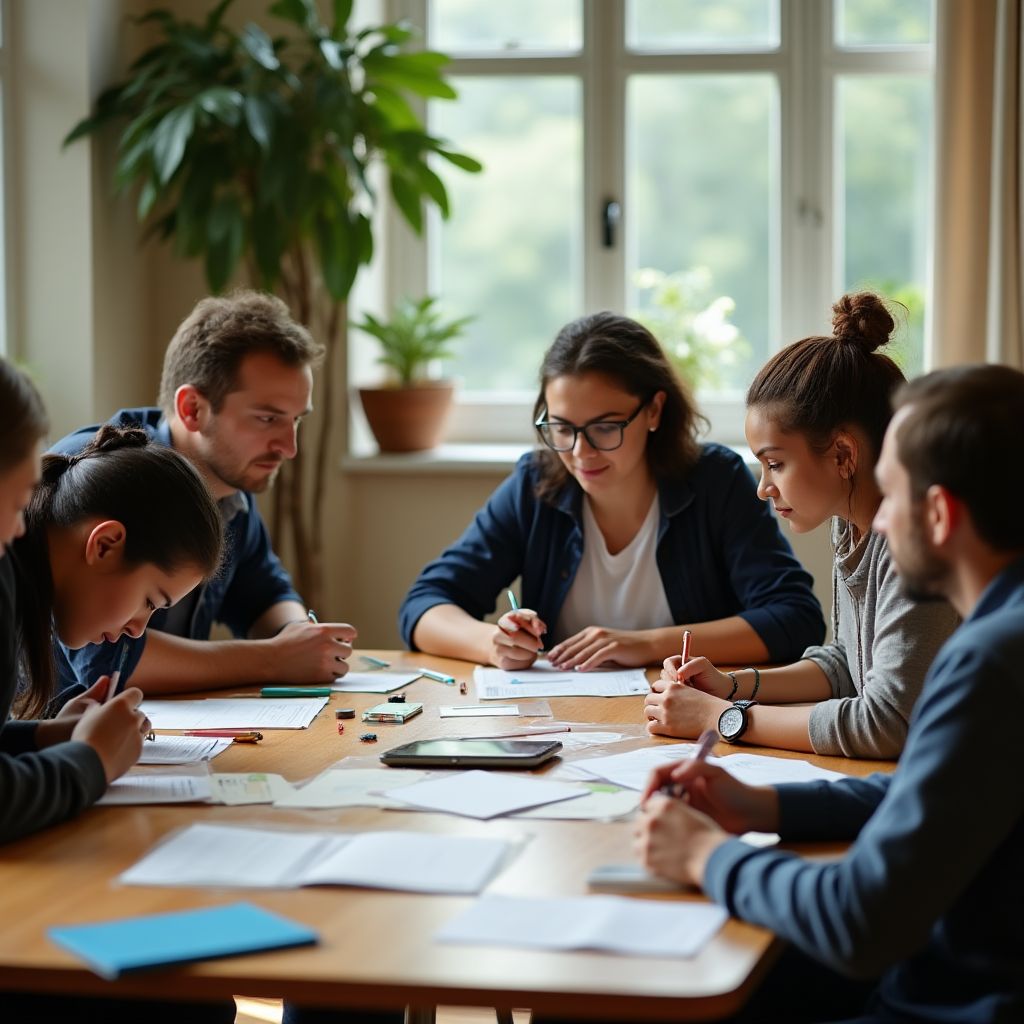Estudiantes en workshop de inversiones